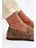 Dámské mokasíny z přírodního semiše Big Star TT274207 Béžové Dámské mokasíny z přírodního semiše Big Star TT274207 Béžové