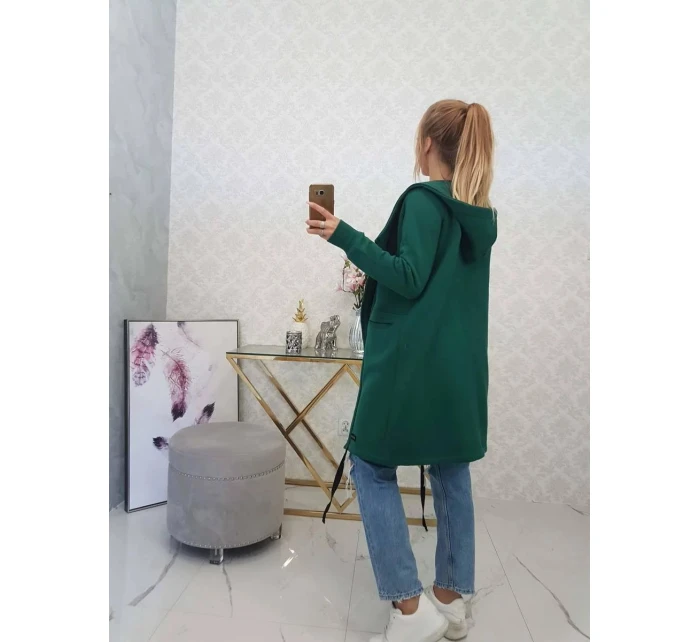 Zateplená bunda s kapucí model 20993383 tmavě zelená - Kesi
