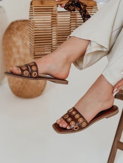 Dámske žabky STELLSAN brown FashionStreet ZY0855