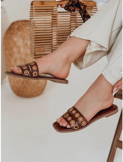 Dámske žabky STELLSAN brown FashionStreet ZY0855