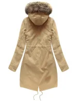 ZIMOWA DAMSKA PARKA Z I KAPTUREM BEŻOWA model 21242072 - Libland