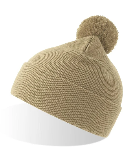 Atlantis Headwear Wind-S Pompom Pletená čiapka s bambulou 33.0294 béžová Atlantis Headwear Wind-S Pompom Pletená čiapka s bambulou 33.0294 béžová