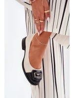 Kožené Baleríny S Dekorací D&A model 21691015 Béžové - S.Barski