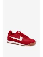 Buty Sportowe Sneakersy Damskie Czerwone Zerina