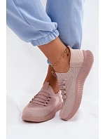 Materiálové nazouvací sportovní dámské boty Růžové Olive