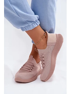 Materiálové nazouvací sportovní dámské boty Růžové Olive