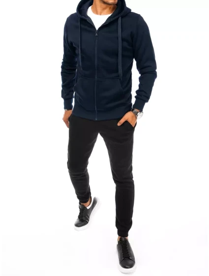 Pánske tmavomodré a čierne tepláky FashionStreet AX0628