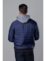 Tmavě modrá pánská bunda typu "bomber" s kapucí model 18344919 - J.STYLE Tmavě modrá pánská bunda typu "bomber" s kapucí model 18344919 - J.STYLE