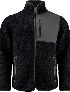 Fleece Men Pánská fleecová bunda Sherpa "TwoTone" black model 22453523 - James Harvest