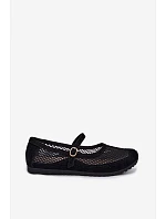 Síťované baleríny s páskem Černé model 22200782 - Boto