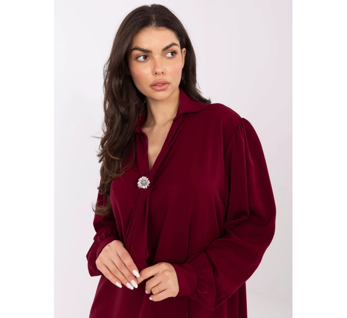 Bluzka IT BZ model 21766375 bordowy - FPrice Bluzka IT BZ model 21766375 bordowy - FPrice