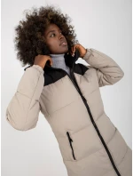 Dámska bunda NM KR D2 3827 62 šedá čierna