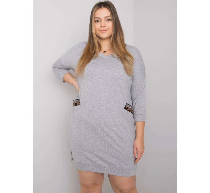 Šaty RV SK 6836.55P sivá