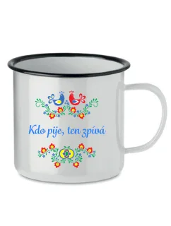 Personalizovaný retro plecháček s folklórním vzorem