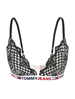 Dámska čipkovaná podprsenka Undersized Jeans UW0UW03829-BDS - Tommy Hilfiger