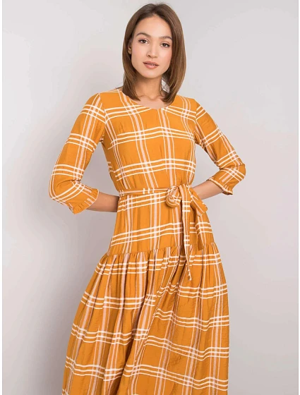 Dámské šaty model 18909747 tmavě žlutá Lakerta - FPrice