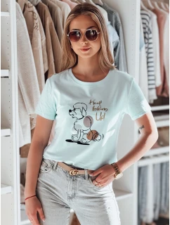 Dámske modré tričko LUMIFIT s pudlom FashionStreet RY2737