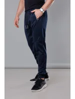Tmavě modré pánské teplákové kalhoty se stahovacími lemy model 18345024 - J.STYLE