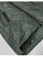 Dámská lehká prošívaná bunda s kapucí Goodlookin khaki (B8588-11)