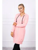 Mikina s kapucňou lososová