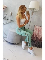 Tmavo mätové nohavice cargo