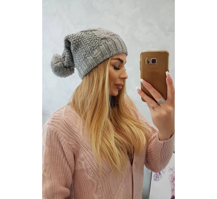 Fleecová čiapka Carolina K243 sivá