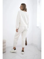 Viskózový set Amour tepláky + nohavice svetlá béžová Viskózový set Amour tepláky + nohavice svetlá béžová