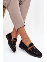 Mokasyny Loafersy Damské Z Eko Semiš Černé Darwen Mokasyny Loafersy Damské Z Eko Semiš Černé Darwen