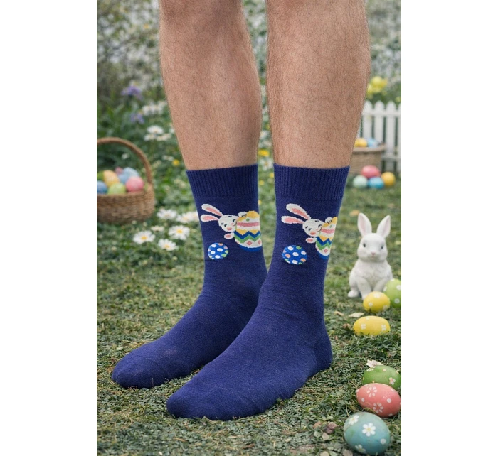 Pánske veľkonočné ponožky 136 tmavomodré - Steven Pánske veľkonočné ponožky 136 tmavomodré - Steven