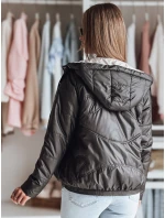 Dámska prechodná prešívaná bunda s kapucňou NIVESSO black FashionStreet TY4859