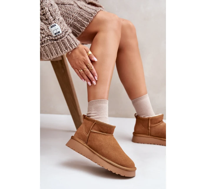 Niskie Zamszowe Śniegowce Skóra Naturalna Vinceza 97950 Camel Niskie Zamszowe Śniegowce Skóra Naturalna Vinceza 97950 Camel