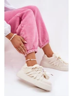 Eko Kožené Tenisky Na Platformě Béžové model 21687587 - Boto Eko Kožené Tenisky Na Platformě Béžové model 21687587 - Boto