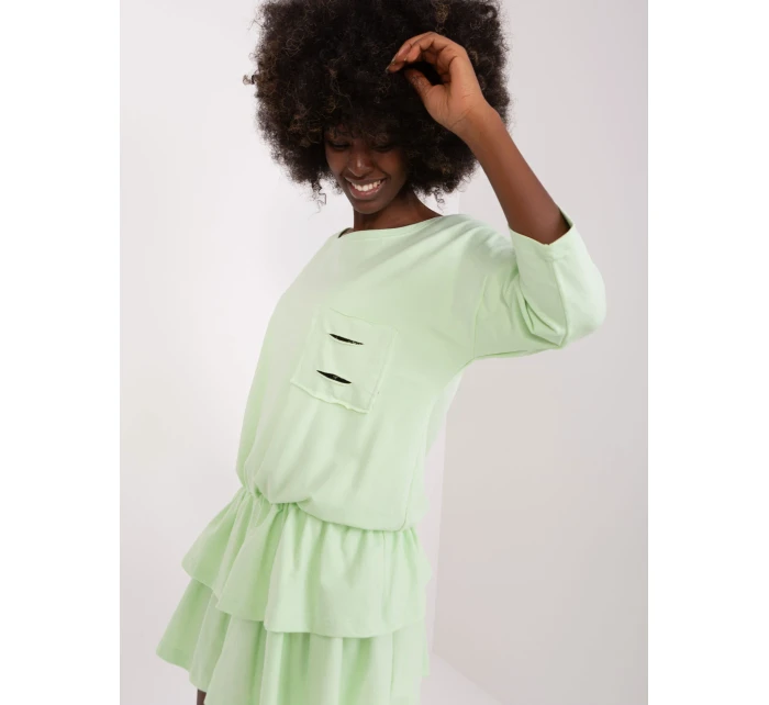 Sukienka EM SK HS 20 model 18856508 pistacjowy - FPrice