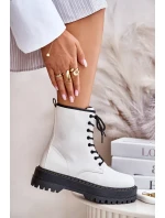Zateplené členkové topánky z eko kože so zipsom White Naleli Zateplené členkové topánky z eko kože so zipsom White Naleli