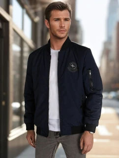 Pánska prechodná bunda bomber modrá FashionStreet TX5019