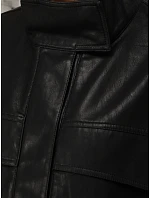 Kurtka damska z oversize z wysokim czarna model 22042902 - FashionStreet