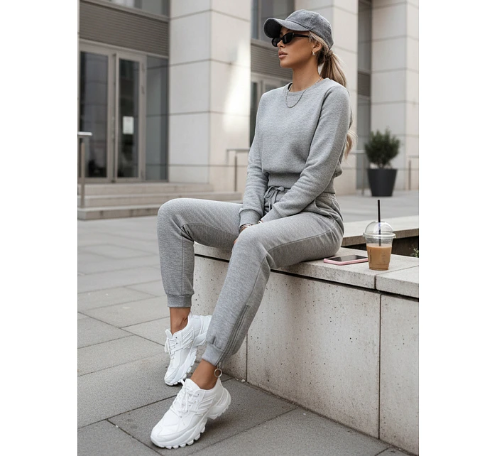 FashionStreet dámske svetlosivé tepláky AY1160