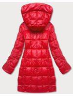 Červená dámska bunda s ozdobnými lampasmi (AG1-J9002)