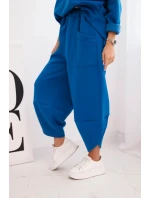 Dámska súprava zo silnejšieho materiálu so širokými nohavicami