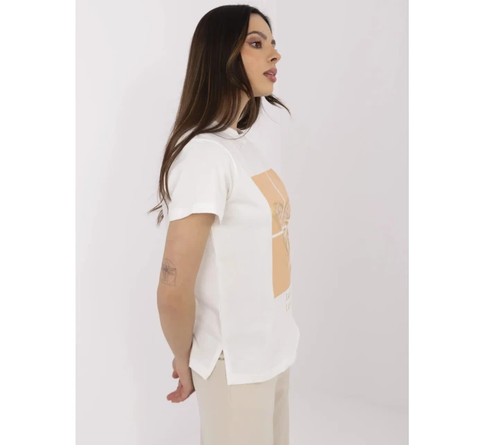 T shirt CLM TS model 21099014 ecru - FPrice