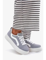 Dámske tenisky na platforme - modré Tellnira