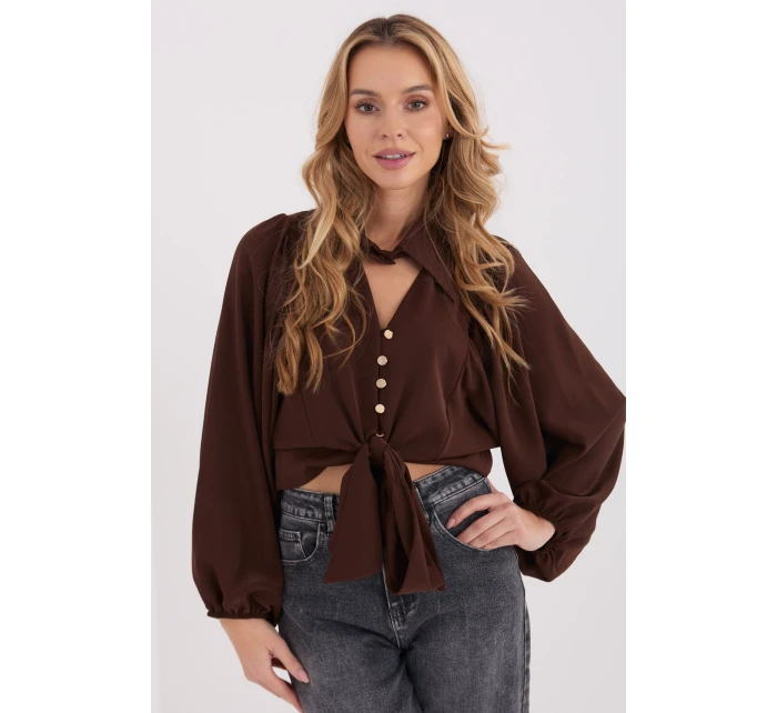 Košeľa s dlhým rukávom model 223171 Taliansko Moda