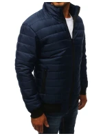 Pánska prechodná bunda prešívaná tmavomodrá TX2822