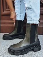 Dámské zelené kozačky Dstreet model 21971291 - FashionStreet