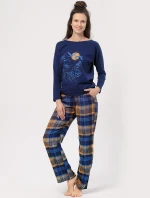 Pyžamo Key LNS 937 B24 Flanelové dlhé/r S-XL ženy