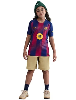 Detské tričko Nike FC Barcelona 2025/26 Match Home, tmavomodré a bordové, HJ5216 456