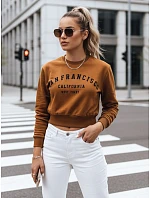 SAN FRANCISCO dámska mikina s potlačou hnedá FashionStreet BY1565