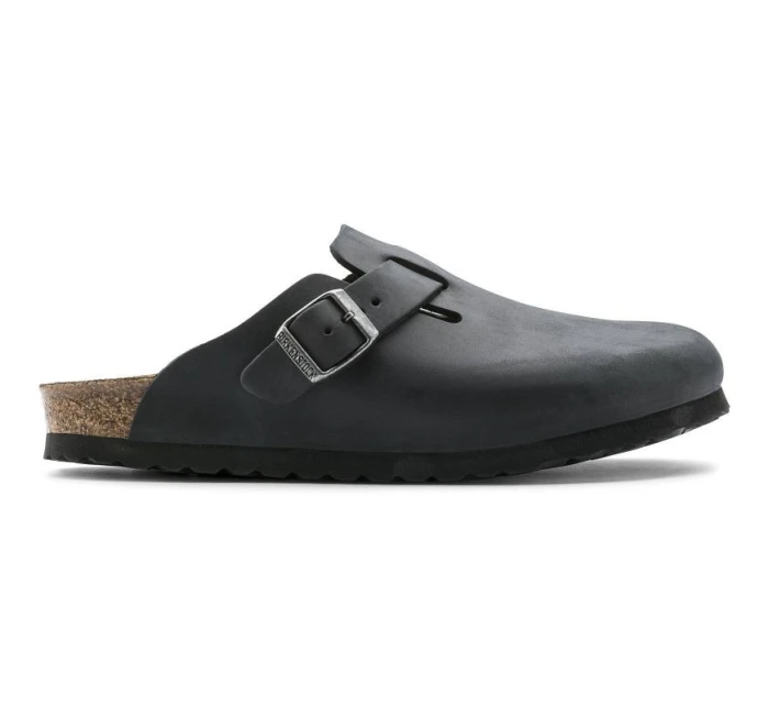 žabky Boston Black leather model 21350988 - Birkenstock