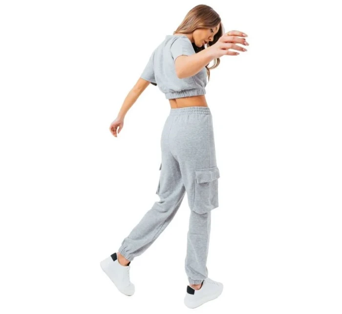 Justhype Sweat Crop T-shirt-Cargo Joggers W LABON004