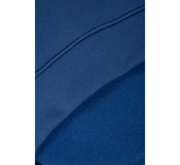 Zateplená mikina s vyšívaným textom oversize denim